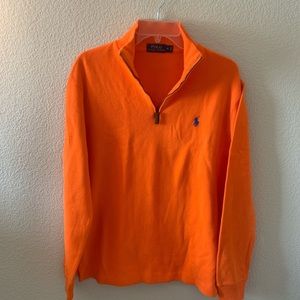 POLO Ralph Lauren Orange Quarter Zip Sweater